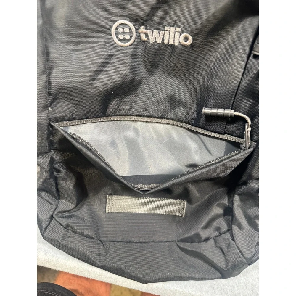Timbuk2 Twilio Custom Laptop Backpack Black Nylon Commuter Travel Bag